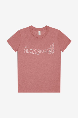I Am a Blessing Mushroom Tee - Kids