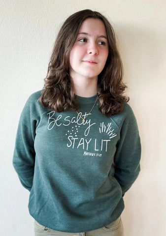 Be Salty Stay Lit Crewneck Sweatshirt - Kids