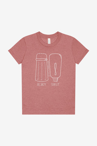 Be Salty Stay Lit Iconic Tee - Kids