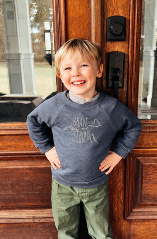 Brave and Strong Crewneck Sweatshirt - Kids