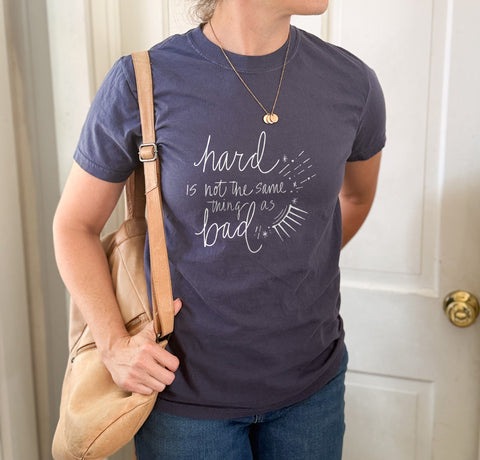Hard Is Not the Same As Bad Sparkle Tee