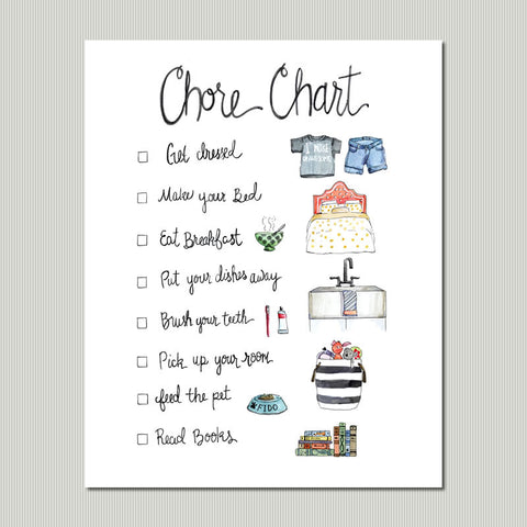 Chore Chart Art Print