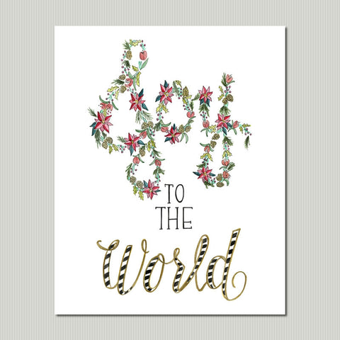 Joy to the World Christmas Wall Art Print