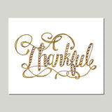 Hand Lettered Art Print - Thankful