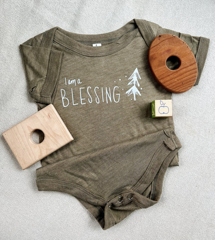 I Am a Blessing Tree Onesie - Baby