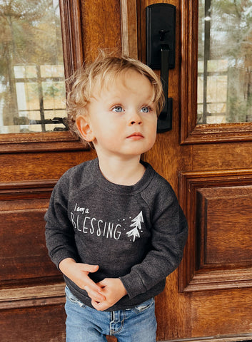 I Am a Blessing Tree Crewneck Sweatshirt - Kids